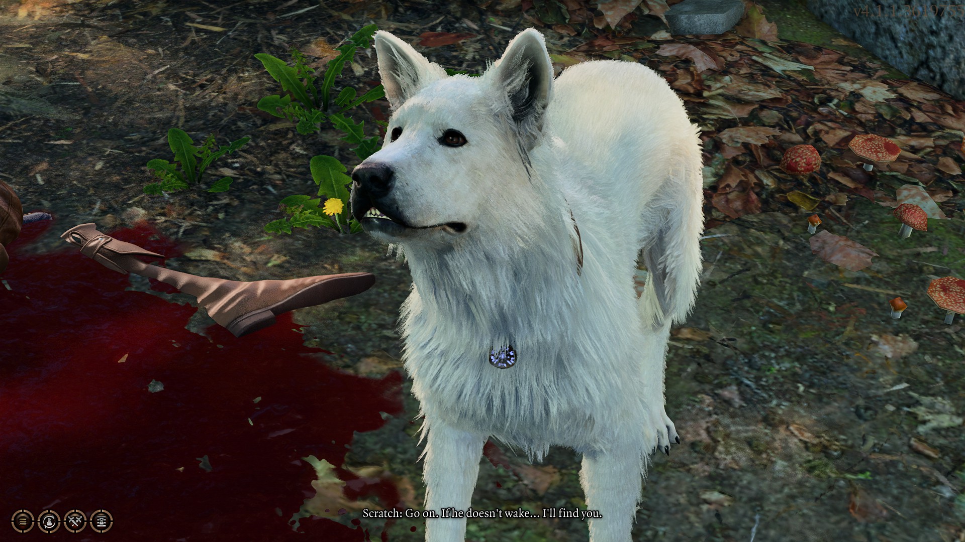 Baldur's Gate 3 Scratch the dog